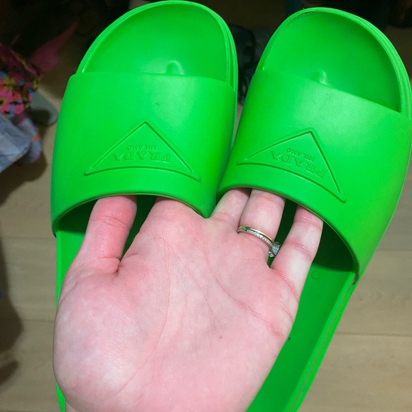 Prada Rubber Logo Slide Sandals (Women) - Picture 8 of 9